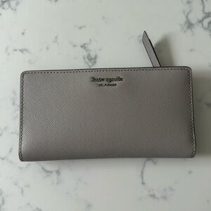 Kate Spade slim bifold wallet- grey
